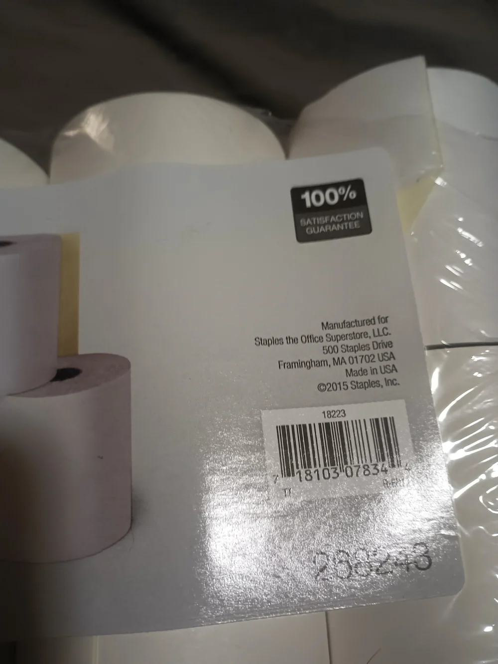 Staple Thermal Receipt 2 ply Paper Rolls -10 Pack 3